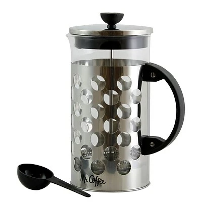 Best Pirce 😉 Mr. Coffee Coffee Makers Machines Brewers Mr Coffee 107317.01 Polka Dot Brew 32 Oz. Silver Glass Coffee Press With Scoop 👏 1 Best Pirce 😉 Mr. Coffee Coffee Makers Machines Brewers Mr Coffee 107317.01 Polka Dot Brew 32 Oz. Silver Glass Coffee Press With Scoop 👏