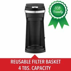 Best Sale 😉 Coffee Makers Machines Brewers Brentwood Single-Serve Coffee Maker With Reusable Filter Basket For K-Cup Pods & Ground Coffee, Black (TS-1101BK) ✨ -Coffee Makers Sales unnamed file 158