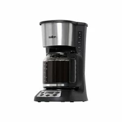 Best Sale 🌟 Coffee Makers & Espresso Machines Salton Jumbo Java 14 Cups Automatic Drip Coffee Maker, Silver/Black (FC1667) ✨
