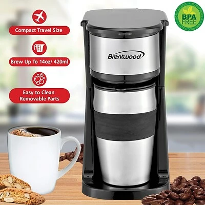 Flash Sale ๐ Coffee Makers Machines Brewers Brentwood Portable Single-Serve Coffee Maker With 14-Oz. Travel Mug, Black (TS-113BK) ๐ 6 Flash Sale ๐ Coffee Makers Machines Brewers Brentwood Portable Single-Serve Coffee Maker With 14-Oz. Travel Mug, Black (TS-113BK) ๐ - Image 6