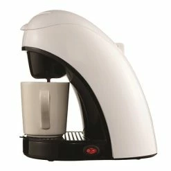 Brand new 🤩 Coffee Makers Machines Brewers Brentwood® 120 W Single Cup Coffee Maker; White (93589523M) 🤩