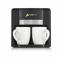 New 👏 Espresso Machines AdirChef BFF 2 Person/Cup Coffee Maker & Mugs (800-02-BLK) 🧨