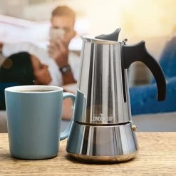 Flash Sale 🔔 Coffee Makers Machines Brewers THE LONDON SIP 6-Cups Induction Stovetop Espresso Maker, Silver (EM6S) 😍 -Coffee Makers Sales unnamed file 335