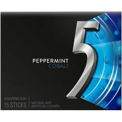 Best reviews of 💯 Gum & Mints 5 GUM Peppermint Cobalt Sugar Free Chewing Gum, 15 Sticks (WMW51220) 💯