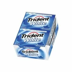 Hot Sale ✔️ Gum & Mints Trident White Sugar Free Peppermint Gum, 12 Pieces/Pack, 9/Box (AMC67608) 🔔