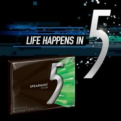 Discount 🌟 Gum & Mints 5 Gum Sugar Free Gum, Spearmint Rain, 10/Box (WMW51404) ✨ -Coffee Makers Sales unnamed file 405