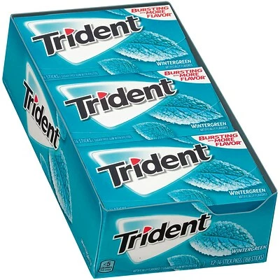 Promo ✨ Gum & Mints Trident Sugar Free Wintergreen Gum, 16 Oz., 14 Pieces/Pack, 12/Pack (304-00058) 🤩 1 Promo ✨ Gum & Mints Trident Sugar Free Wintergreen Gum, 16 Oz., 14 Pieces/Pack, 12/Pack (304-00058) 🤩