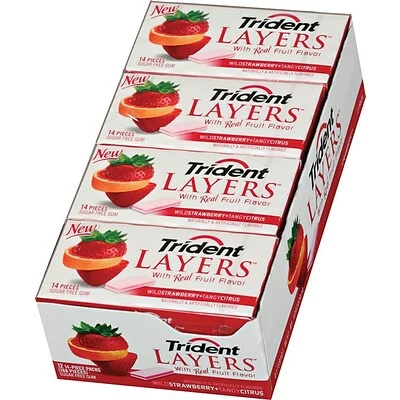 Best reviews of 😍 Gum & Mints Trident Layers Sugar Free Wild Strawberry & Tangy Citrus Gum, 14 Pieces/Pack, 12/Box (AMC60001) 🧨 2 Best reviews of 😍 Gum & Mints Trident Layers Sugar Free Wild Strawberry & Tangy Citrus Gum, 14 Pieces/Pack, 12/Box (AMC60001) 🧨 - Image 2