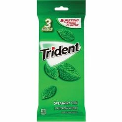 Deals 🌟 Gum & Mints Trident Sugar Free Spearmint Gum, 14 Pieces/Pack, 3/Pack (304-00047) 👏