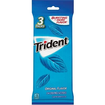 Best Sale 🎁 Gum & Mints Trident Original Gum, 16 Oz., 14 Pieces/Pack, 3/Pack (304-00049) 😀 1 Best Sale 🎁 Gum & Mints Trident Original Gum, 16 Oz., 14 Pieces/Pack, 3/Pack (304-00049) 😀