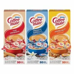 Wholesale 🔔 Creamers Nestle Variety Pack Original/French Vanilla/Hazelnut Liquid Creamer, 0.38 Oz., 150/Carton (NES46193) 💯