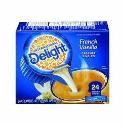 Cheapest ❤️ Creamers International Delight French Vanilla Dairy Free Liquid Creamer, 0.44 Oz., 24/Box (WWI100681) 🛒