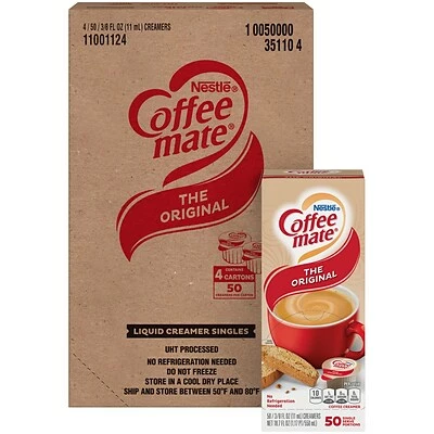Discount โญ Creamers Coffee Mate Singles Original, 50 Count, 4/Pack (283-00008) ๐ 1 Discount โญ Creamers Coffee Mate Singles Original, 50 Count, 4/Pack (283-00008) ๐