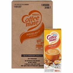 Discount 🌟 Creamers Coffee Mate Hazelnut Liquid Creamer, 0.38 Oz., 200/Carton (NES35180CT) 🎁