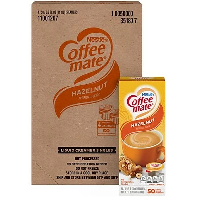 Discount ๐ Creamers Coffee Mate Hazelnut Liquid Creamer, 0.38 Oz., 200/Carton (NES35180CT) ๐ 1 Discount ๐ Creamers Coffee Mate Hazelnut Liquid Creamer, 0.38 Oz., 200/Carton (NES35180CT) ๐
