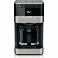 Best Sale 💯 Coffee Makers Machines Brewers BRAUN BrewSense 12 Cups Automatic Drip Coffee Maker, Stainless/Black (KF7150BK) ❤️