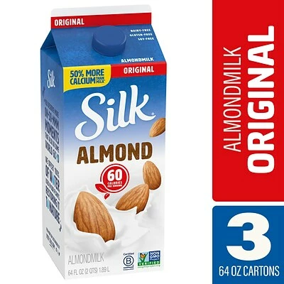 Coupon ❤️ Silk Pure Original Extended Shelf Life Almond Milk, 64 Oz, 3 Pack (307-00352) 🥰 1 Coupon ❤️ Silk Pure Original Extended Shelf Life Almond Milk, 64 Oz, 3 Pack (307-00352) 🥰