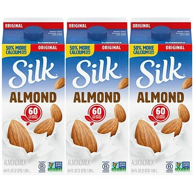 Coupon ❤️ Silk Pure Original Extended Shelf Life Almond Milk, 64 Oz, 3 Pack (307-00352) 🥰 2 Coupon ❤️ Silk Pure Original Extended Shelf Life Almond Milk, 64 Oz, 3 Pack (307-00352) 🥰 - Image 2