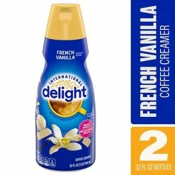 Brand new ๐ Creamers International Delight French Vanilla Coffee Creamer 32Oz, 2PK โญ