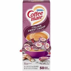 Coffee Makers Sales 3 Flash Sale 😀 Creamers Coffee Mate Italian Sweet Creme Liquid Creamer, 0.38 Oz., 50/Box (NES84652) 🧨