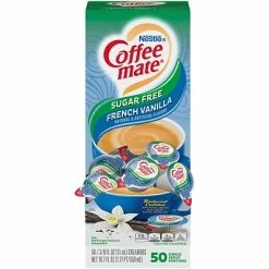 Cheapest ๐ Coffee Mate Creamers Coffee-mate Sugar-Free French Vanilla Liquid Creamer, 0.38 Oz., 50/Box (NES17570) ๐